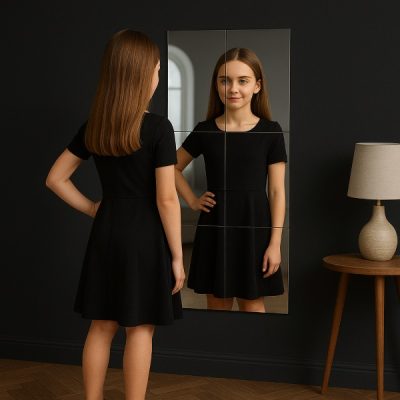 Espelhos autocolantes com clareza HD (4 unid., 30x30cm) | MIRRAZE